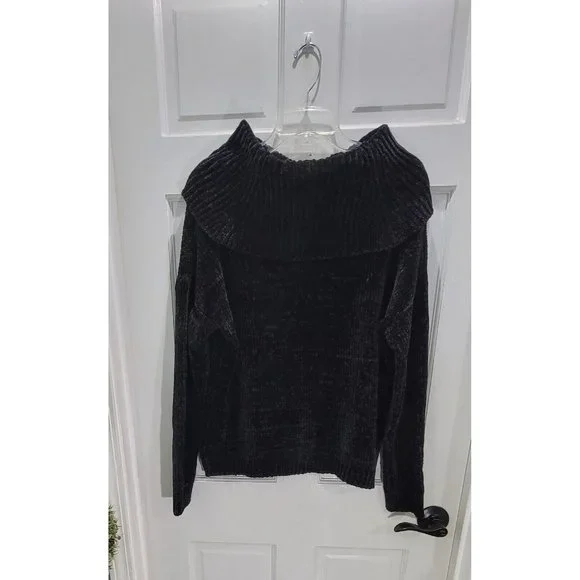 Michael Kors Women's Large Black Long Sleeve Turtleneck Sweater - Picture 5 of 14